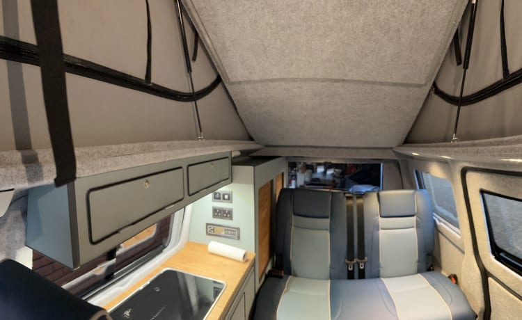 VW T6.1 Transporter avec chauffage (idéal pour les escapades hivernales !)