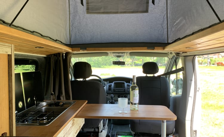 KIWI  7 – Autobus camper Opel Vivaro (ECO) . completamente autosufficiente