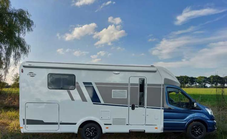 blauw – Carado Camper half integraal 4 per.