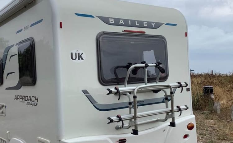 2/3 berth Bailey. Beautiful coach built motorhome with rear bed