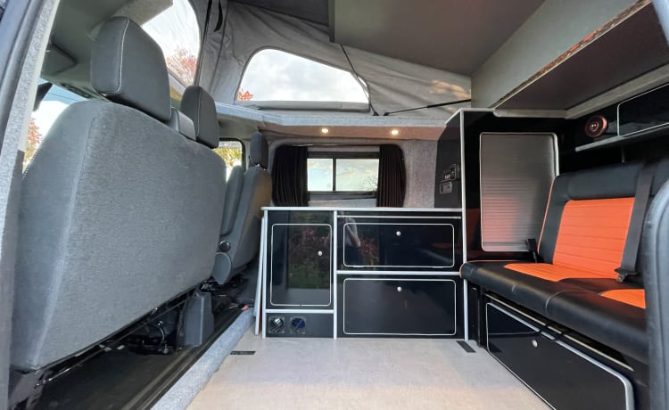 4-berth Ford Transit Custom Campervan (2015) with pop-top roof