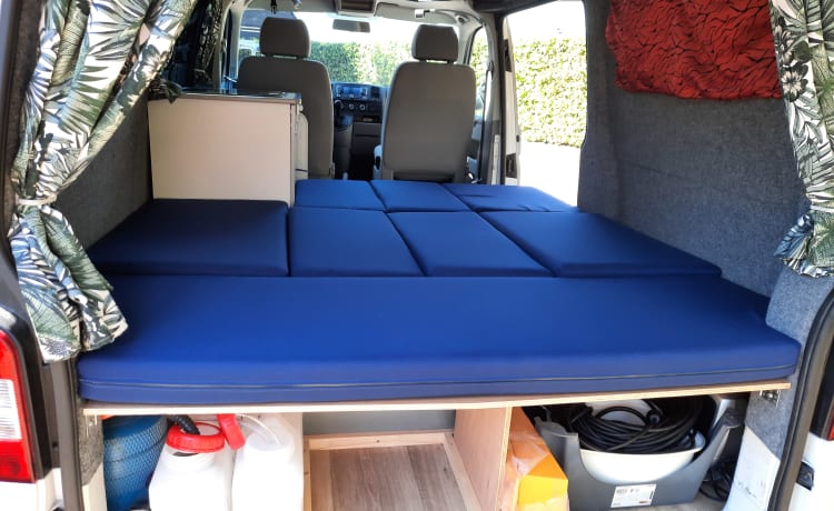 Bus camper compatto con sedile tondo Volkswagen VW T5 TDI