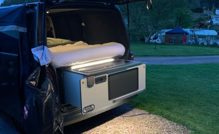 VW T6 omgebouwde camper, auto, 2 slaapplaatsen