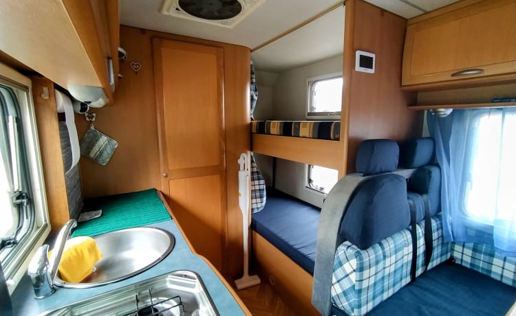 Campervan with sloping ceilings