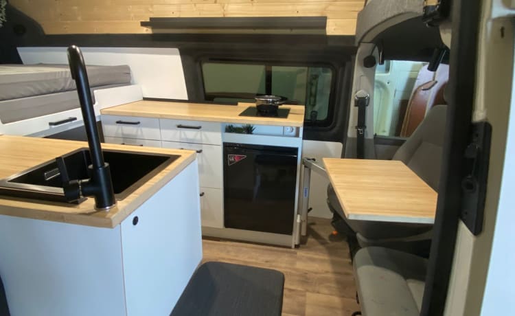 Camper vw con interni moderni nuovi di zecca