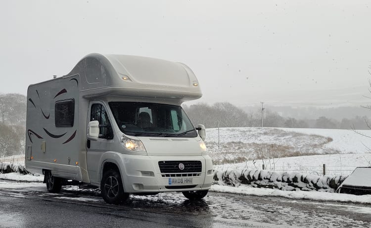 Familie Fiat Bessacarr 5Bett/5Gürtel Wohnmobilvermietung