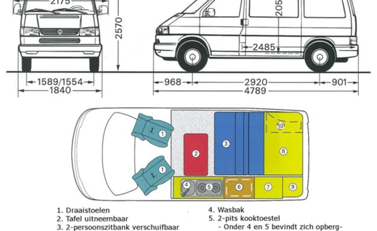 Volkwagen T4 California Hoogdak - Zelanda