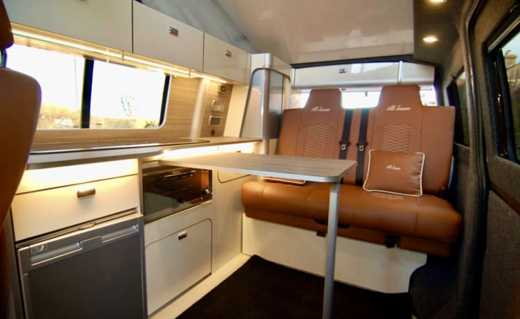 Smetteloze, professioneel omgebouwde VW T6 campervan