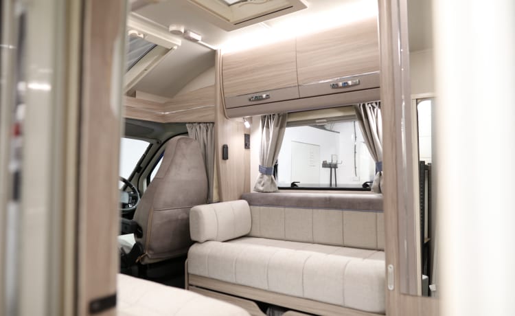 Big Bertha – 4 slaapplaatsen Elddis 150 Autoquest 2022 *verzekering inbegrepen*