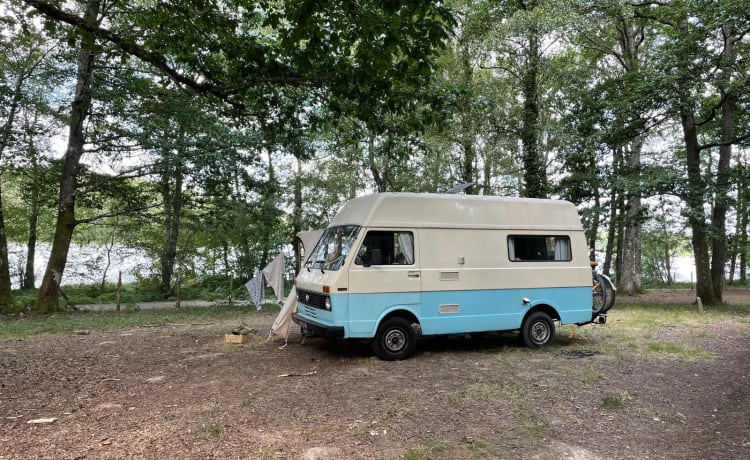 2p Volkswagen campervan uit 1977