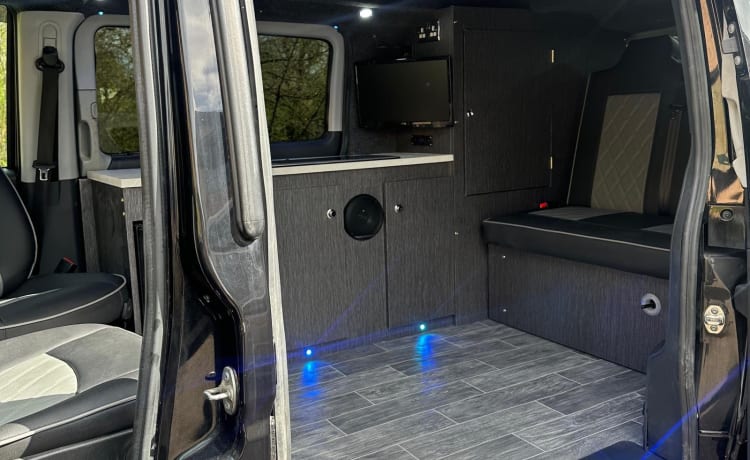 Black VIP Vito – 4 berth Mercedes-Benz campervan from 2012