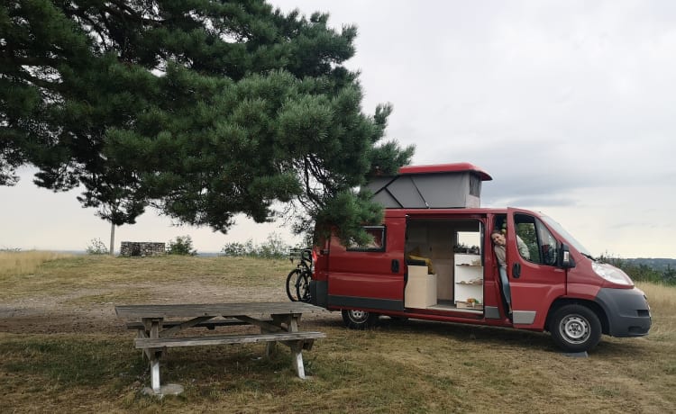 TheRedBoxCamper – 2p Peugeot campervan uit 2012