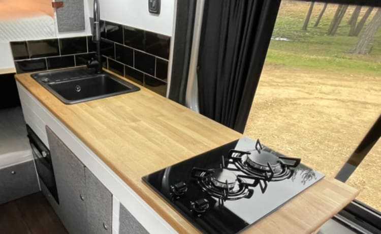 Jim – 'Jim' Luxurious Mercedes Sprinter Expedition Campervan Pop-up Roof Sleeps 5