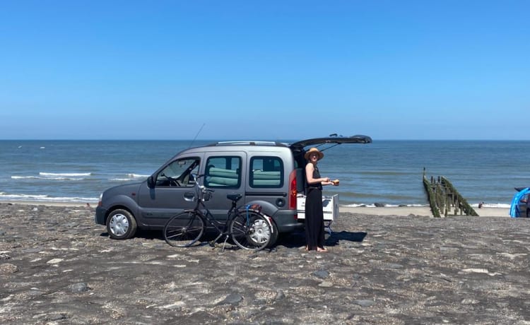 Gezellige omgebouwde Renault Kangoo voor 2 pers