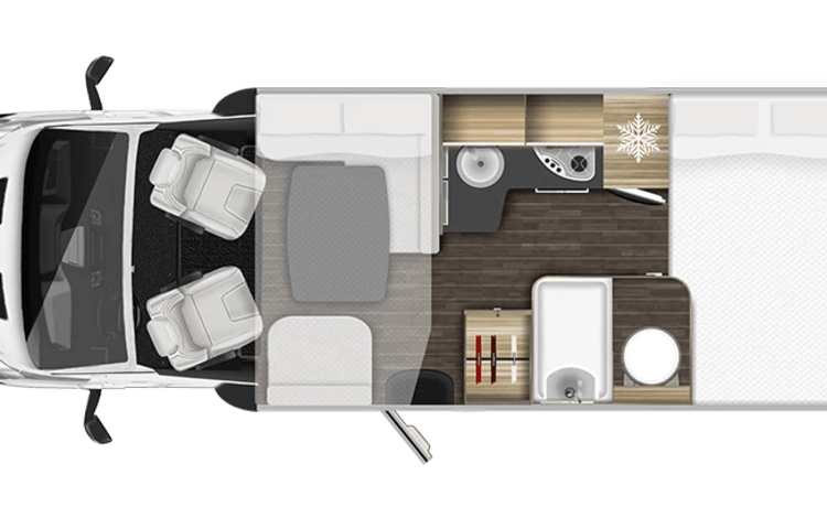 Atlas – 4 Berth 2021 Camping-car de luxe New Forest avec grand garage