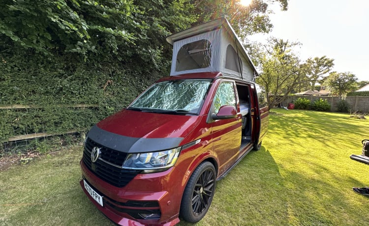 Red adventure – 4 berth Volkswagen campervan from 2020