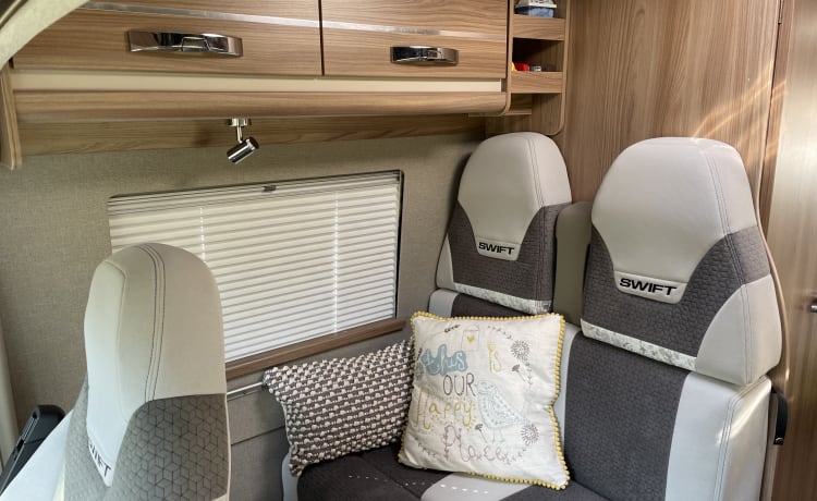 Our home away from home  – 4 berth Swift bus from 2018