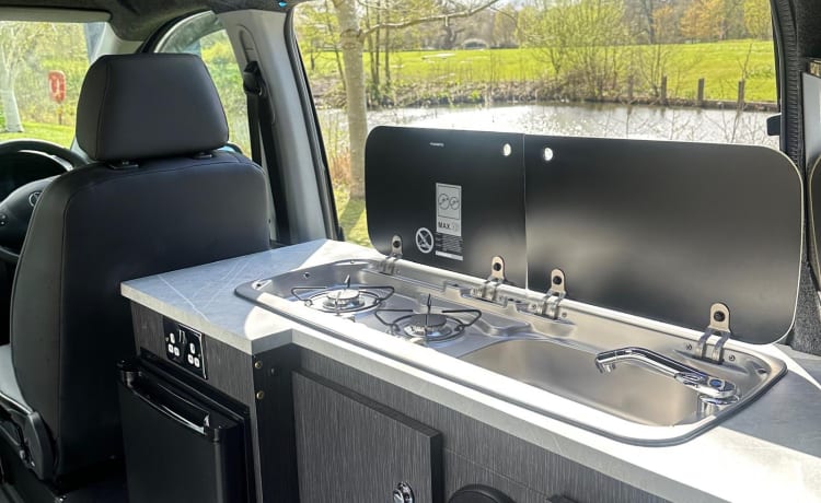 Black VIP Vito – 4 berth Mercedes-Benz campervan from 2012