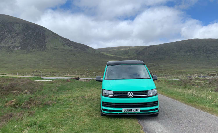 Wee Minty – Camper di lusso VW T6 per avventure nel Regno Unito