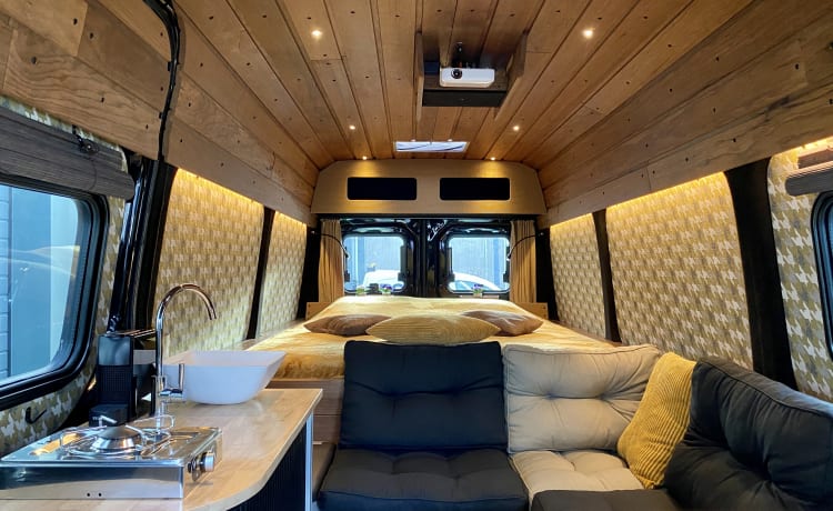 Luxury bus camper incl. E-bikes!