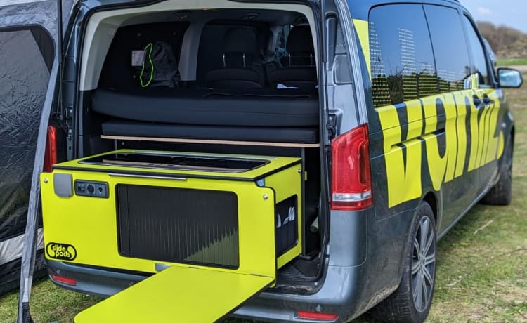 Brand new Mercedes-Benz, modular van sleeps up to 6 with awning