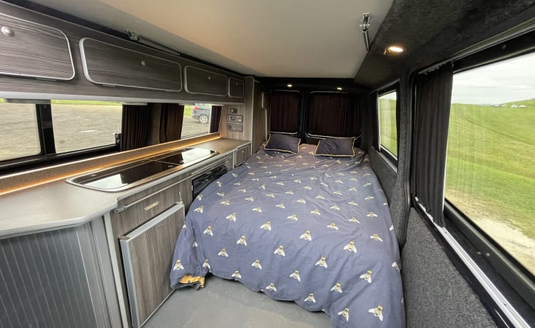 Wallis  – High Spec VW T6 CamperKing Conversion.  Sleeps 4 & Seats 5