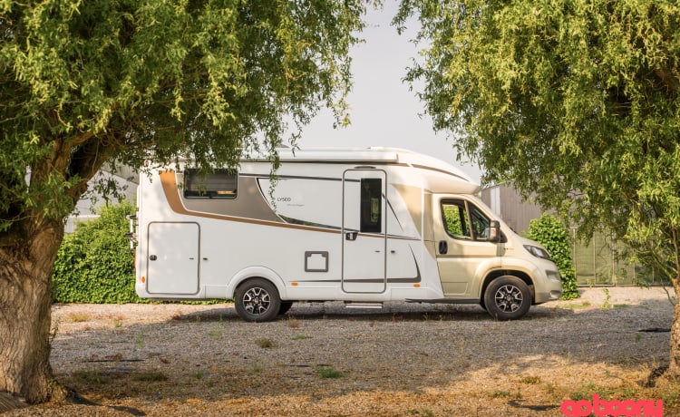 Spiksplinternieuwe mobilhome voor 4 personen