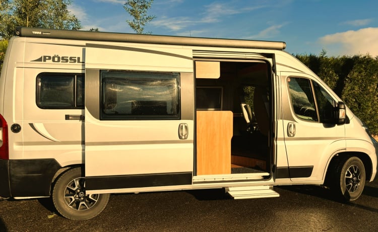 Ohmybuscamper! – Bellissimo camper bus Pössl con portabiciclette per biciclette elettriche