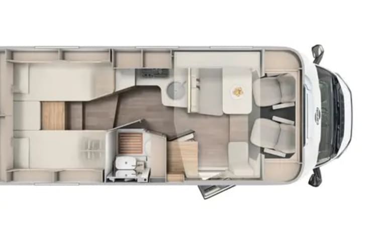 Carado T338 - Ruime en luxe 4 persoons camper