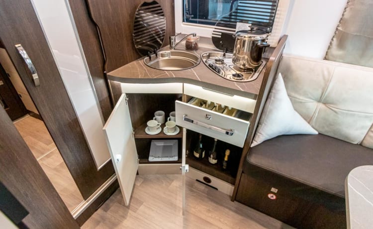 RILex – Mobil-home familial neuf (2023) pour 4 personnes, luxe Benimar.