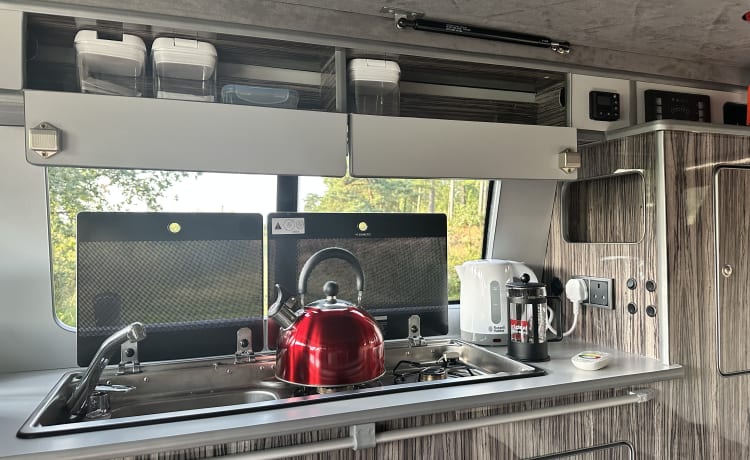 "The Grey Wanderer" – 4-persoons Volkswagen campervan uit 2021