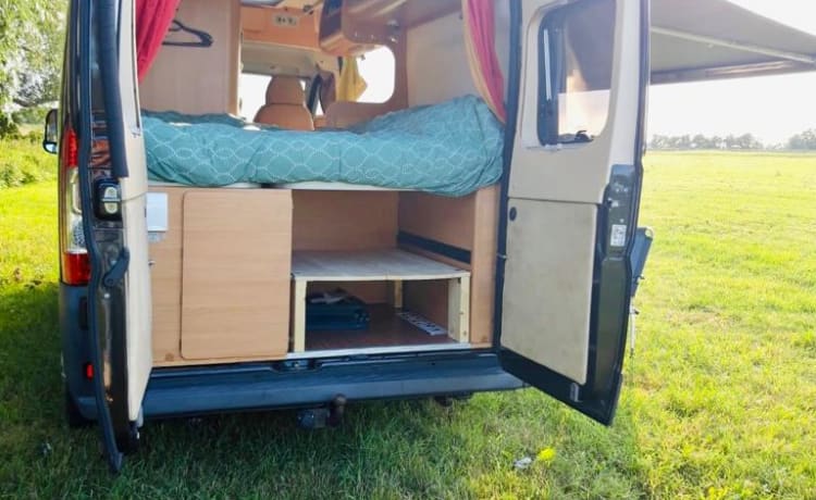 Rent a compact fully equipped bus camper?