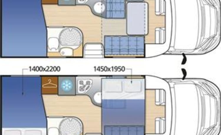 MCLouis2015 – Luxury family camper fully furnished with spacious seating area