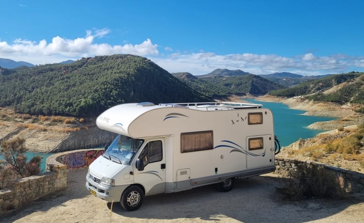 Camping-car familial merveilleusement spacieux et soigné à louer