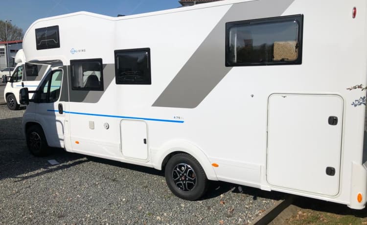 A75 SL – Wohnmobil SunLiving A75 SL Alkoven #Familienurlaub