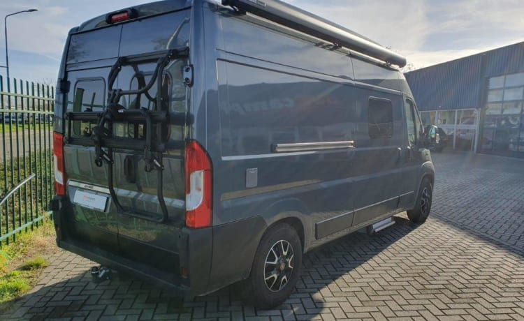 Grijze XL – Hymer Buscamper. 4 pers. Automaat 2020