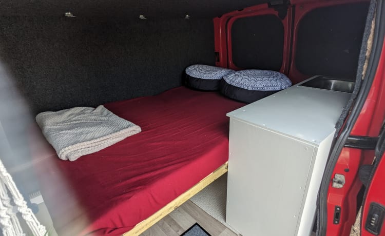 Sherry-Red  – 2 berth Nissan campervan from 2008