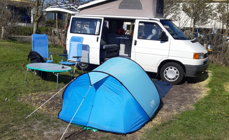 Autocar californien authentique avec intérieur Westfalia - vacances ou travail