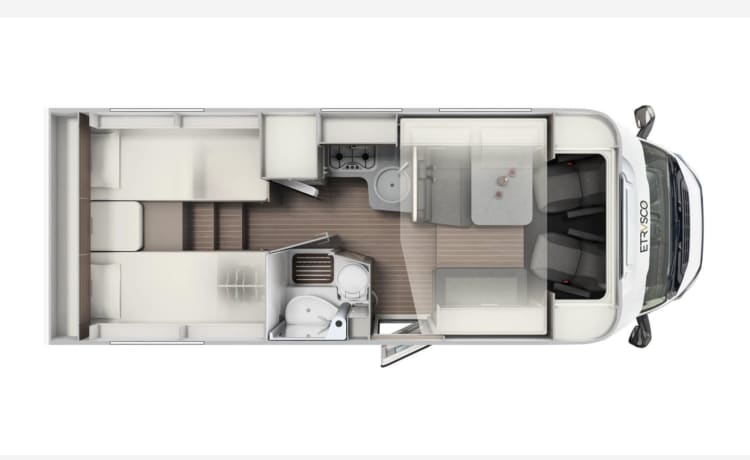 Semi-integrated 4 seats