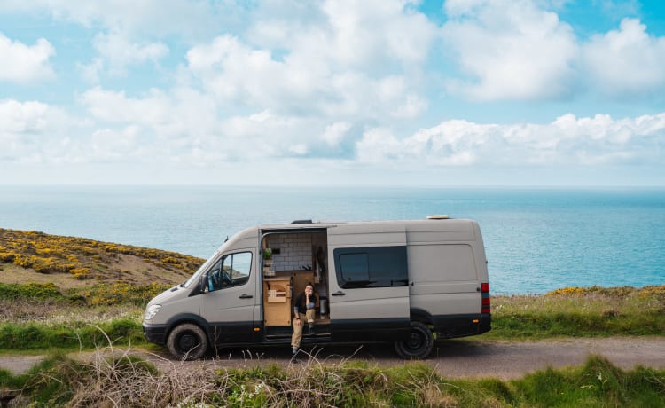 Olive – Mercedes-Benz Van mit 2 Schlafplätzen aus dem Jahr 2008