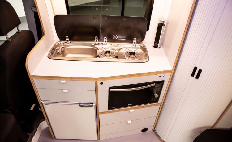 4 Berth VW Craftervan with Shower and Loo (Off Grid-able)