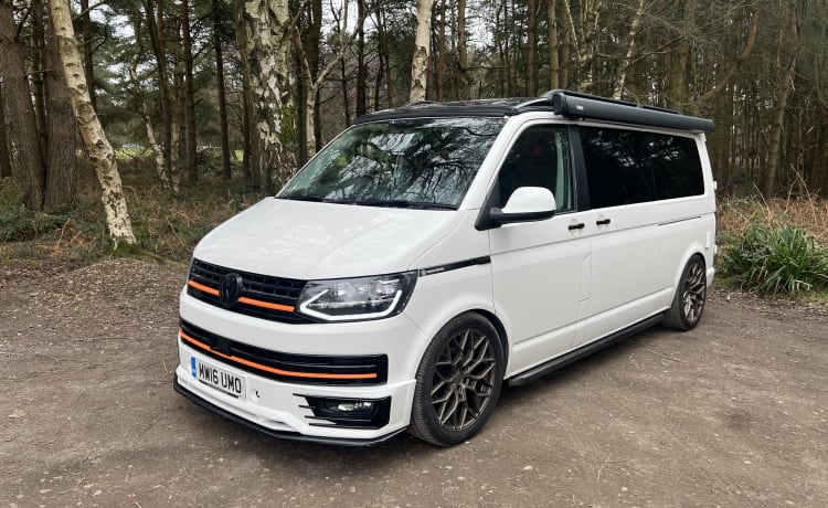 4-persoons Volkswagen camper uit 2016