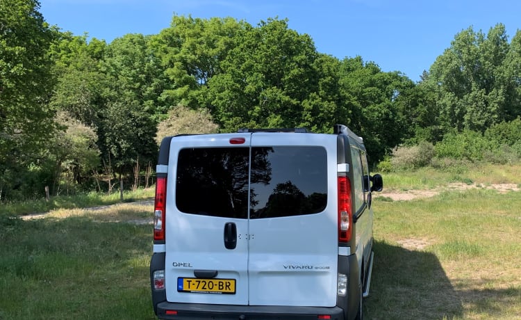 KIWI  7 – Opel Vivaro (ECO) buscamper . geheel zelfvoorzienend 