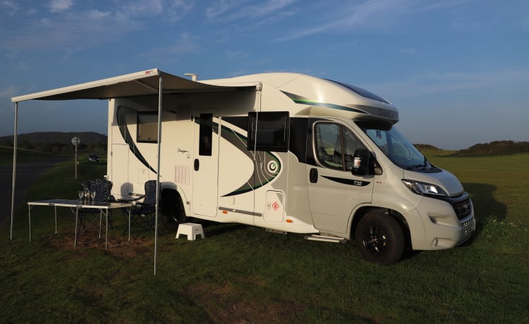 Morris the Motorhome – 5 berth Chausson semi-integrated from 2021