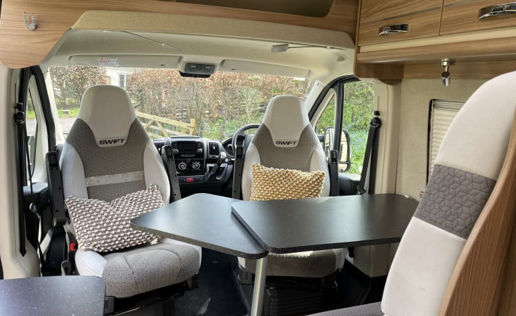 Our home away from home  – 4 berth Swift bus from 2018