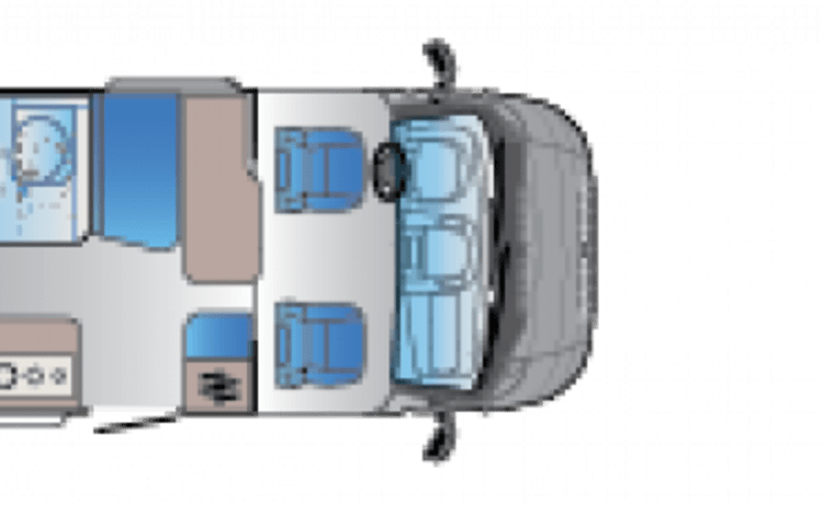 Fernweh, junger (2017) teilintegrierter Camper Sun Living von Adria,