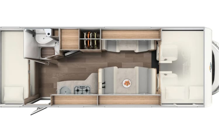 Hymer Carado A461 – Vrijwel nieuwe familiecamper - 6 persoons