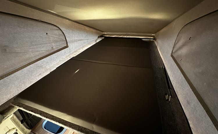 Camper con tetto pop-top VW T5.1 a 4 posti letto di alta qualità