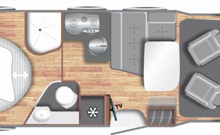 3 LMC T692G – Camper (2020) Half integrale automaat voor 2 personen 