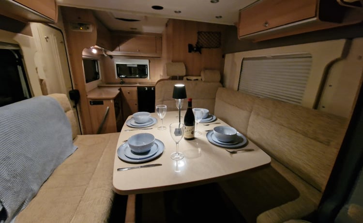 The Tardis – Huge seating and social area, perfect van for couples